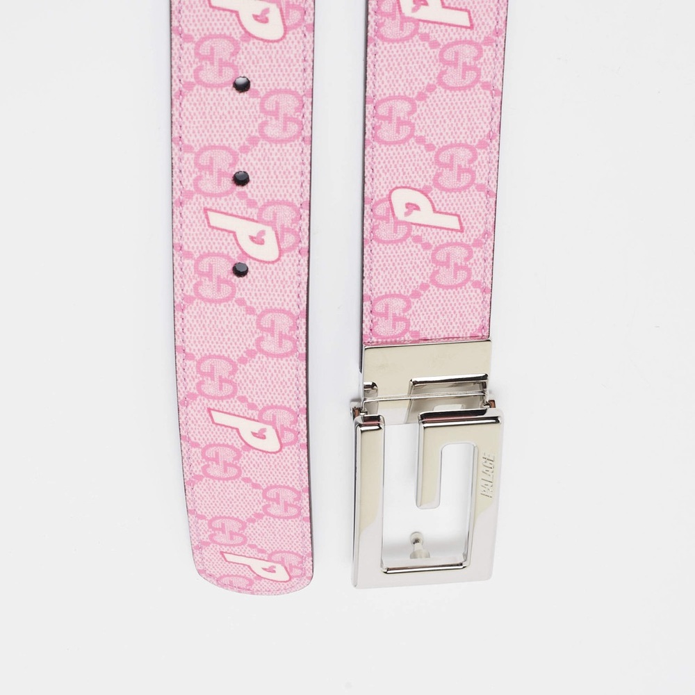 GUCCI X PALACE reversible Leather belt NEW - Picture 7 of 9
